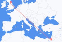 Flights from Aqaba, Jordan to Leeds, the United Kingdom
