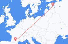 Flug frá Tartu, Eistlandi til Toulouse, Frakklandi