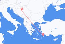 Flights from Rhodes in Greece to Tuzla in Bosnia & Herzegovina