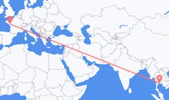 Flights from Pattaya, Thailand to Nantes, France