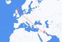 Flights from Qaisumah, Saudi Arabia to Aberdeen, Scotland