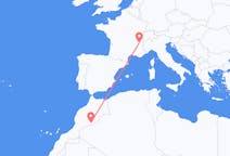 Flyg från Zagora, Marocko till Chambery, Frankrike