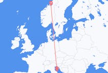 Vuelos de Trondheim, Noruega a Ancona, Italia