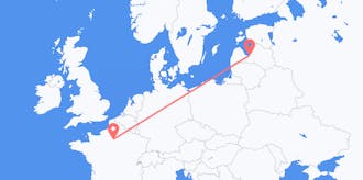 Flyrejser fra Letland til Frankrig