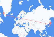 일본 미사와에서 출발해 그린란드 누크까지(으)로 가는 항공편