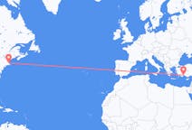Flyg från Boston, USA till Antalya, Turkiet