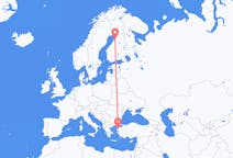 Flüge von Edremit, die Türkei nach Oulu, Finnland
