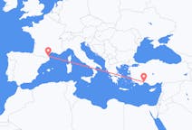 Flyg från Perpignan, Frankrike till Antalya, Turkiet
