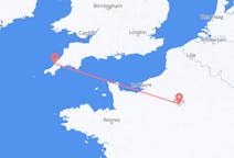 Flights from Paris, France to Newquay, England