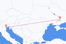 Vluchten van Venetië, Italië naar Zaporizja, Oekraïne