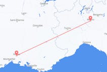 Flug frá Nimes, Frakklandi til Mílanó, Ítalíu
