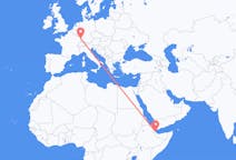 Flyg från Balbala, Djibouti till Strasbourg, Frankrike