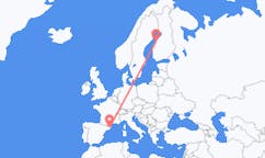 Flyg från Karleby, Finland till Girona, Spanien