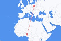 Flyrejser fra Asaba, Nigeria til Katowice, Polen