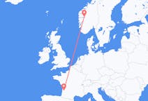 出发地 挪威出发地 松达尔目的地 法国波尔多的航班
