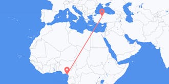 Flyreiser fra Ekvatorial-Guinea til Tyrkia