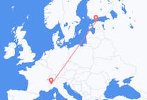エストニア、 タリンから、エストニア、トリノ行き行きのフライト