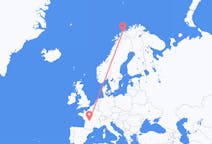Flyg från Limoges, Frankrike till Tromsö, Norge