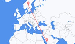 Flights from from Al Bahah to Rörbäcksnäs