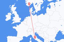 Flyg från Kristiansand till Rom
