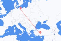 Flyreiser fra Szczecin, Polen til Konya, Tyrkia