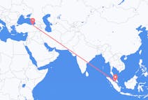 Flyreiser fra Malacca City, Malaysia til Trabzon, Tyrkia
