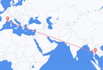 Flyreiser fra Bangkok, Thailand til Marseille, Frankrike