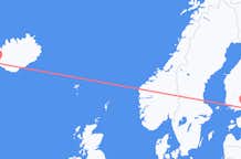 Vluchten van Helsinki, Finland naar Reykjavík, IJsland