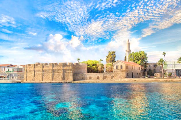 Clear blue sea beside the Castle of Larnaca, Larnaca, Cyprus