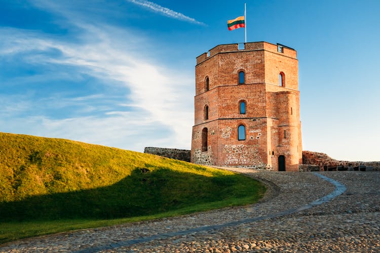 Photo of tower Of Gediminas (Gedimino) In Vilnius.