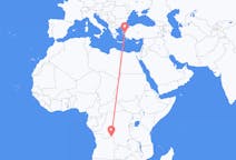 Flyreiser fra Dundo, Angola til Izmir, Tyrkia