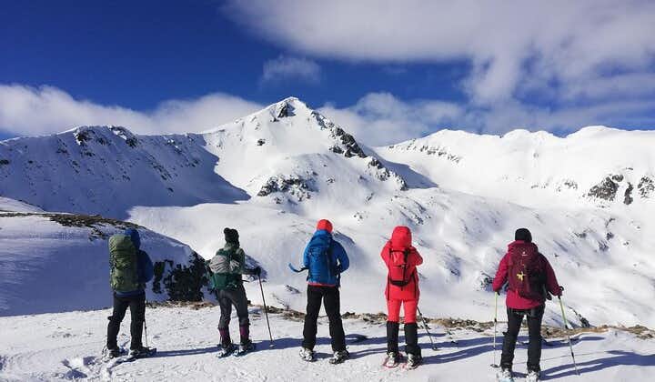 Excursión de un día con raquetas de nieve al monte Bezbog en las montañas de Pirin