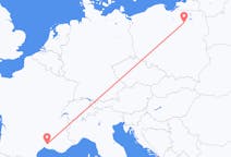 Flights from Nîmes, France to Szymany, Szczytno County, Poland