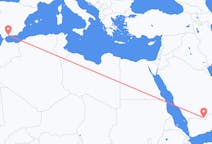 Fly fra Sharurah til Málaga