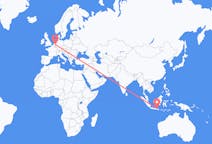 Flyg från Surabaya, Indonesien till Eindhoven, Nederländerna