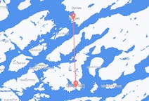 Flyg från Narsaq, Grönland till Qaqortoq, Grönland