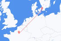 Vluchten van Malmö, Zweden naar Parijs, Frankrijk