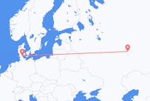 Flüge von Kasan, Russland nach Sønderburg, Dänemark