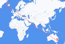 Flyg från Canberra, Australien till Reykjavík, Island