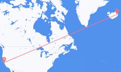 Flights from the city of San Francisco, the United States to the city of Egilsstaðir, Iceland