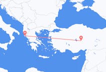 Vluchten van Nevsehir, Turkije naar Korfoe, Griekenland