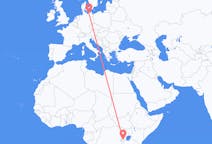 Flyreiser fra Kigali, Rwanda til Rostock, Tyskland