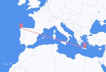 Flyreiser fra Iraklio, Hellas til La Coruña, Spania