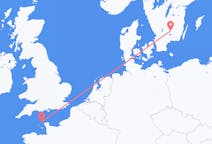 Vluchten van Alderney, Guernsey naar Växjö, Zweden