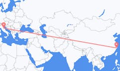 Flyg från Taizhou, Jiangsu, Kina till Rimini, Italien