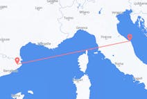 Flyrejser fra Girona, Spanien til Ancona, Italien