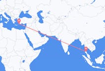 Flyg från Surat Thani Province, Thailand till Rhodes, England, Grekland