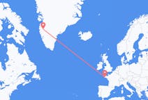 Flights from Quimper, France to Kangerlussuaq, Greenland