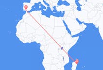 Flights from Toamasina, Madagascar to Seville, Spain