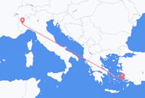 Vols depuis la ville de Kalymnos vers la ville de Turin